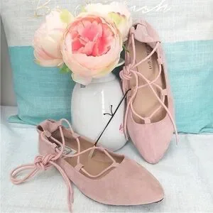 Madden Girl Shoes Madden Girl Ballet Flats Blush Pink Lace